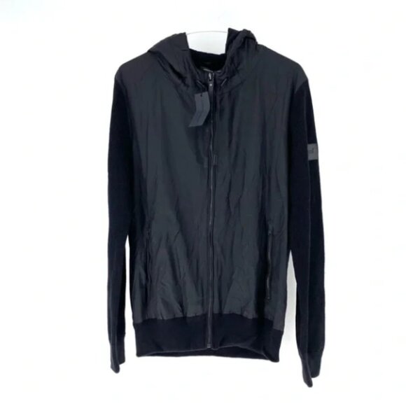 Porsche Design Men's Fabric Block Hooded Cardigan Wool Blend Jacket - M - Picture 2 of 8